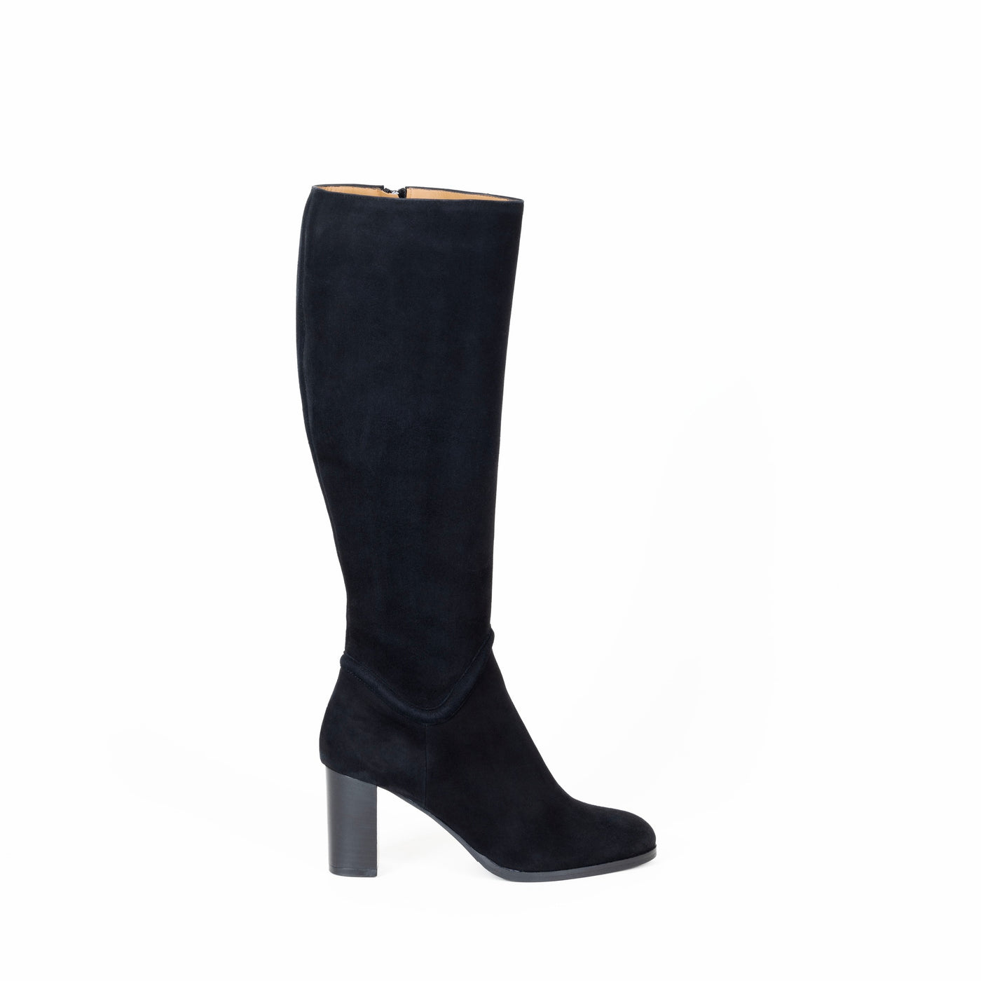 Paula Knee High Boots in Black Suede