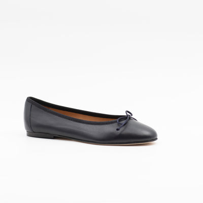 Ballet flat in navy leather 