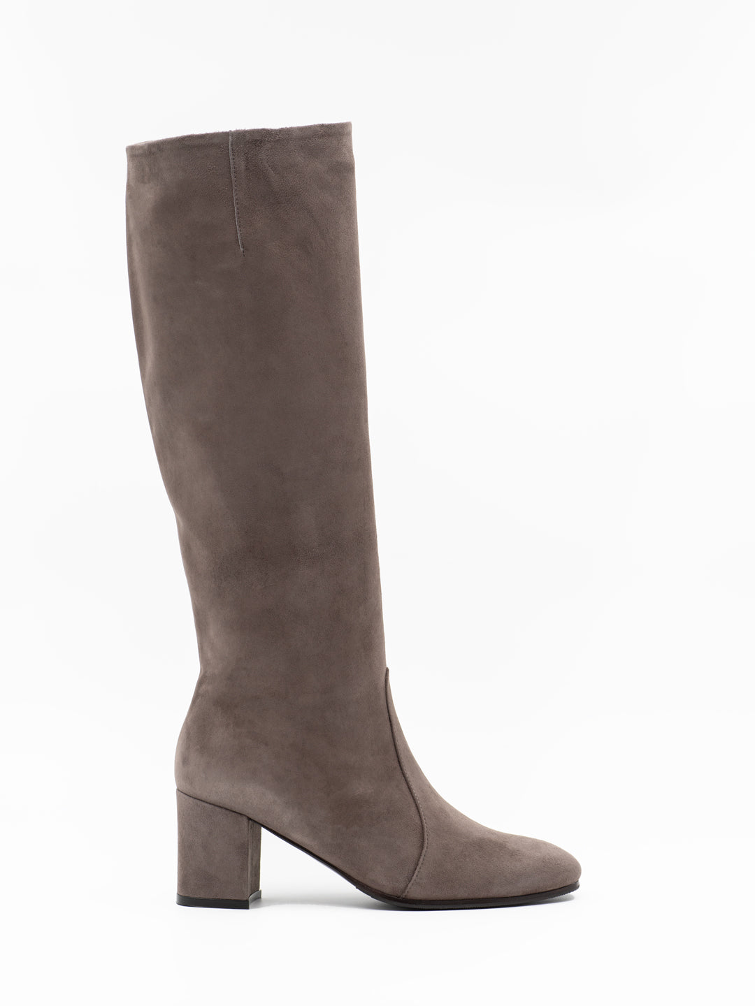 Taupe Suede Knee High Boots MarZio