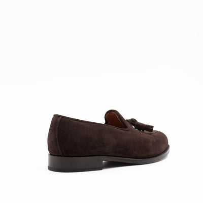 The Tassel Loafer in Brown Suede