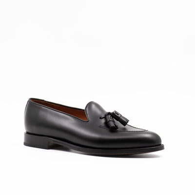 The Tassel Loafer in Black Leather