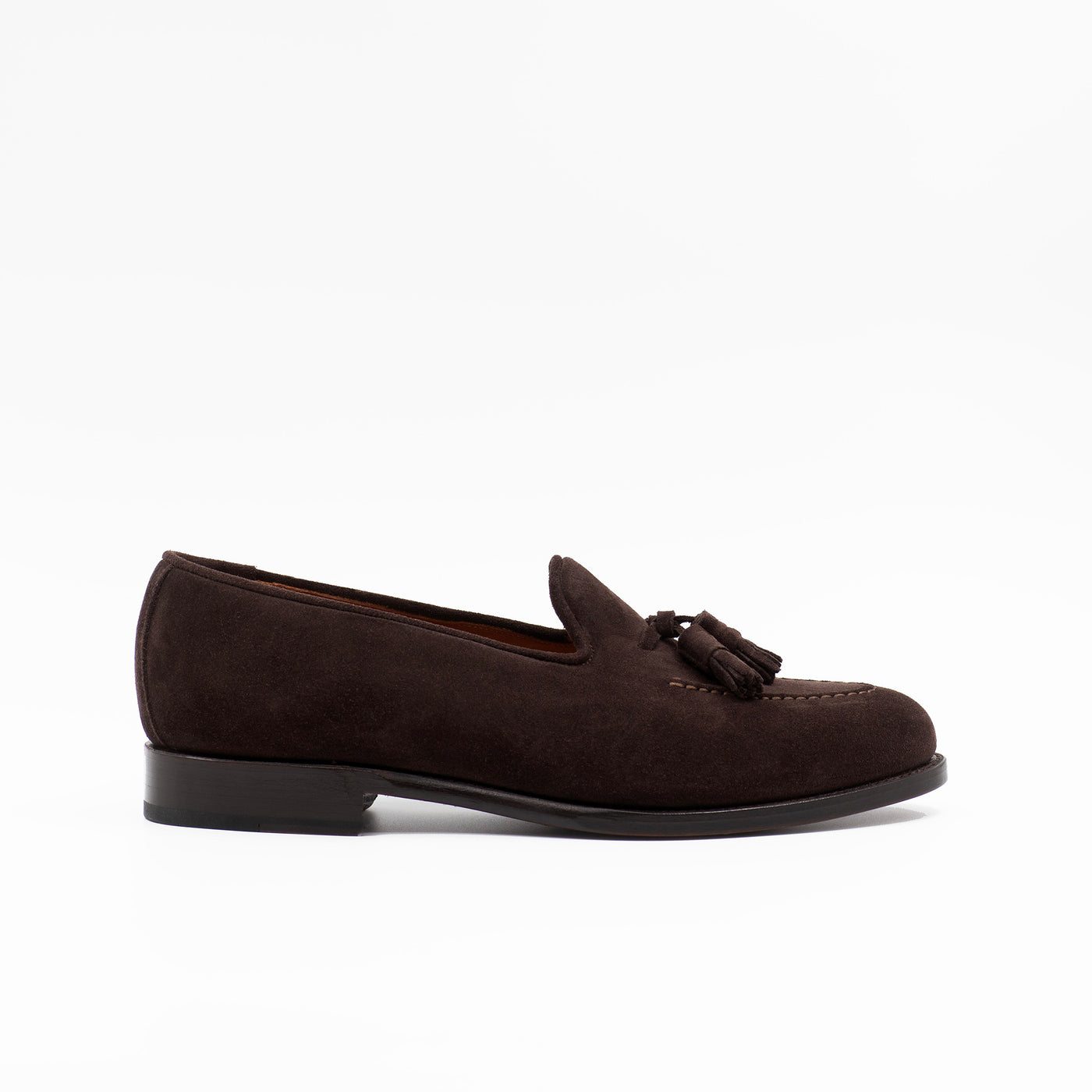 The Tassel Loafer in Brown Suede