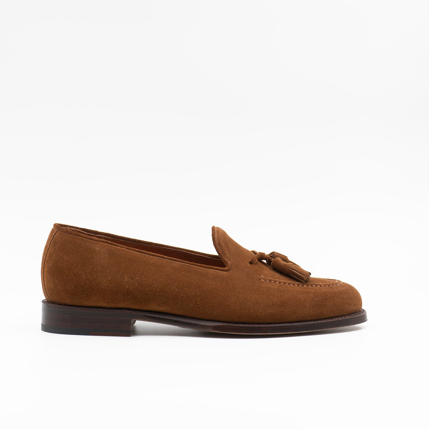 The Tassel Loafer in Cognac Suede
