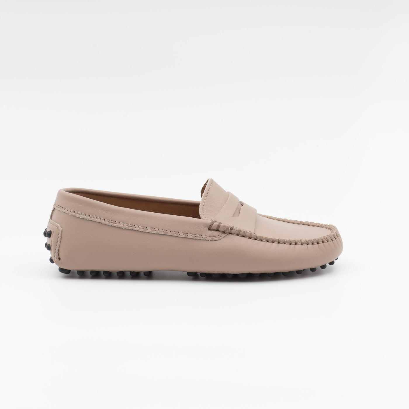 Gommino loafer in beige leather