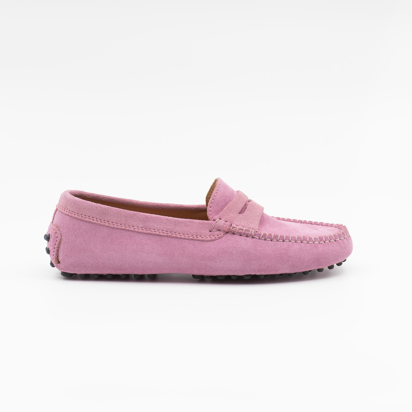 Gommino loafer in pink suede