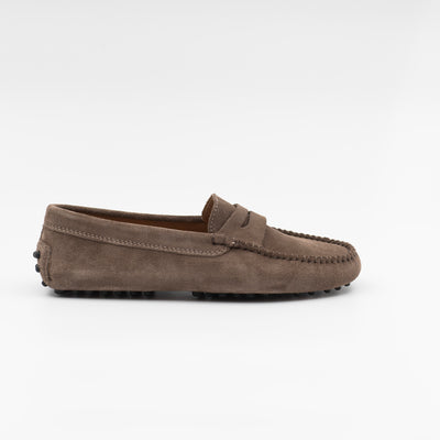 Gommino loafer in beige suede