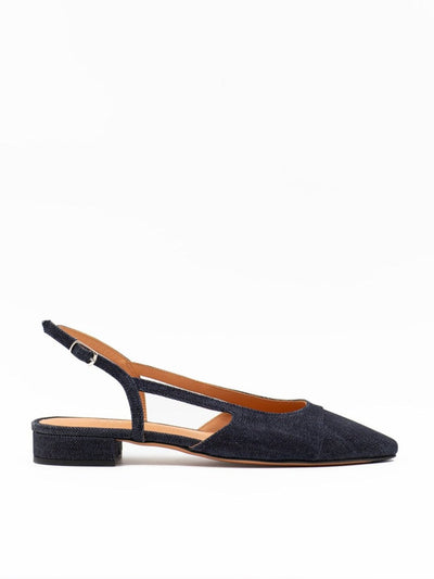 Slingback sandal in denim