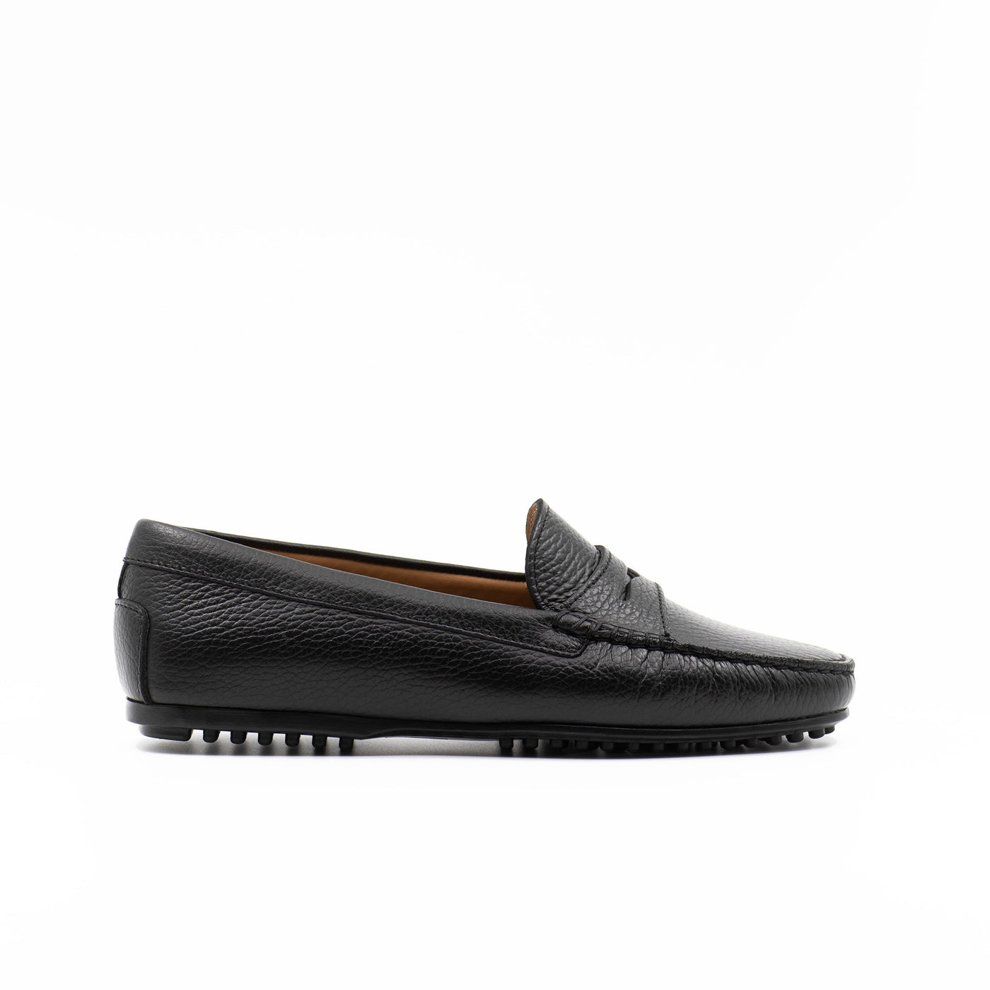 City Driving Shoe in Black Leather