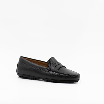 City Driving Shoe in Black Leather