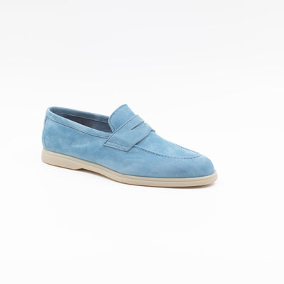Open walks in blue suede