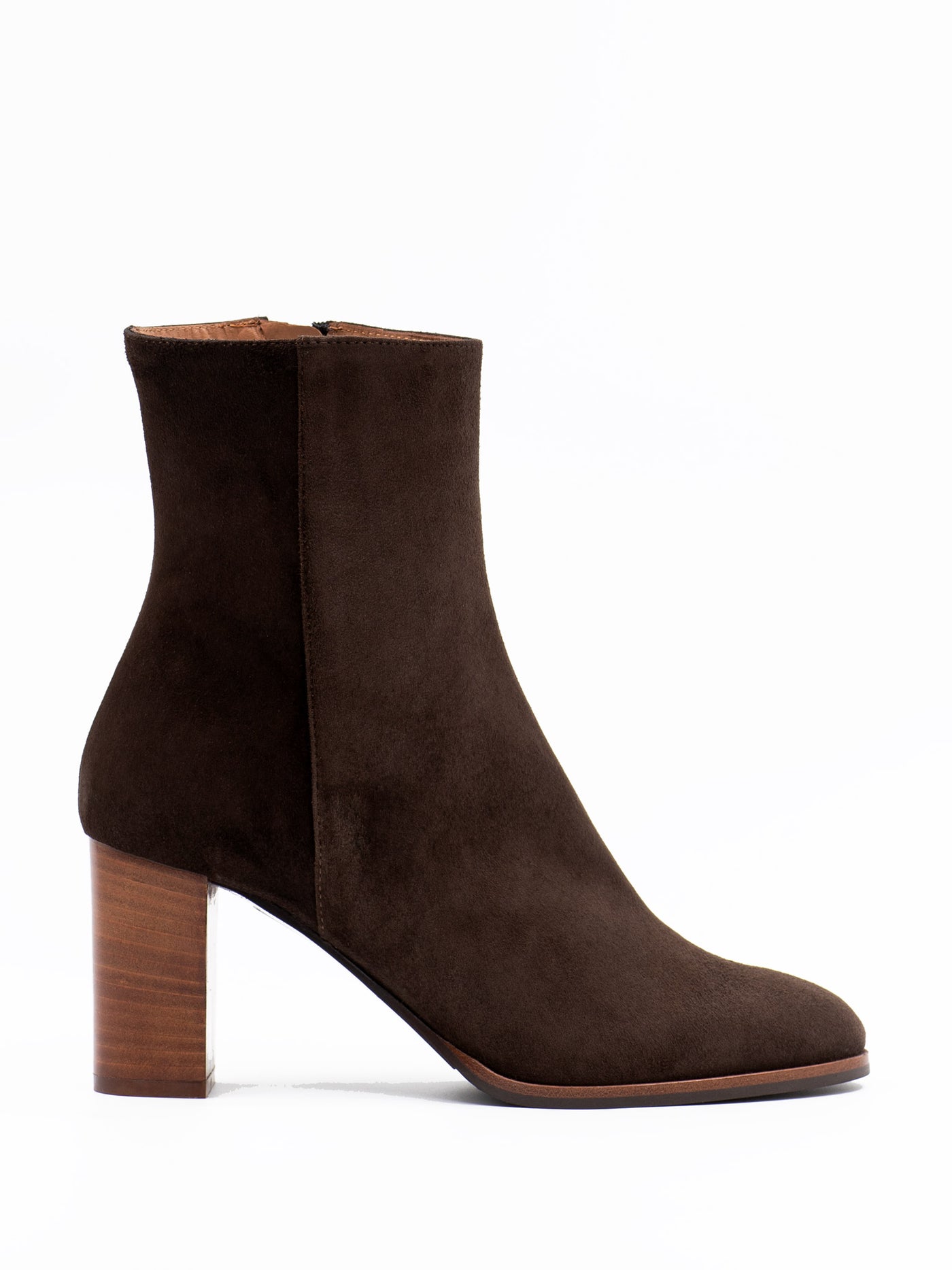 Ankle boots in brown suede