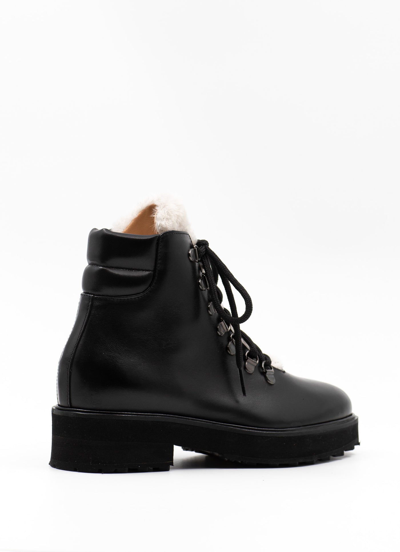 Shearling-Trimmed Ankle Boots