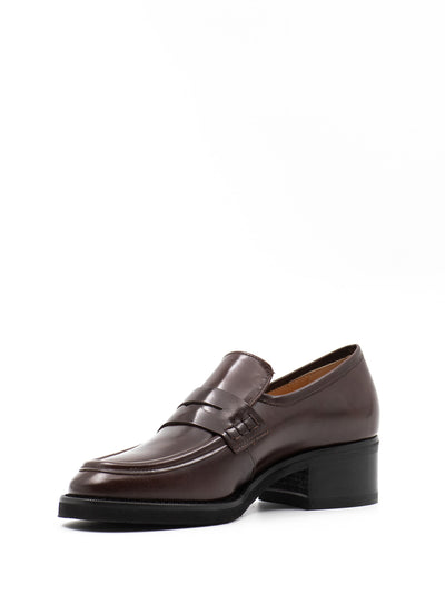 Brown Penny Loafers 40 mm