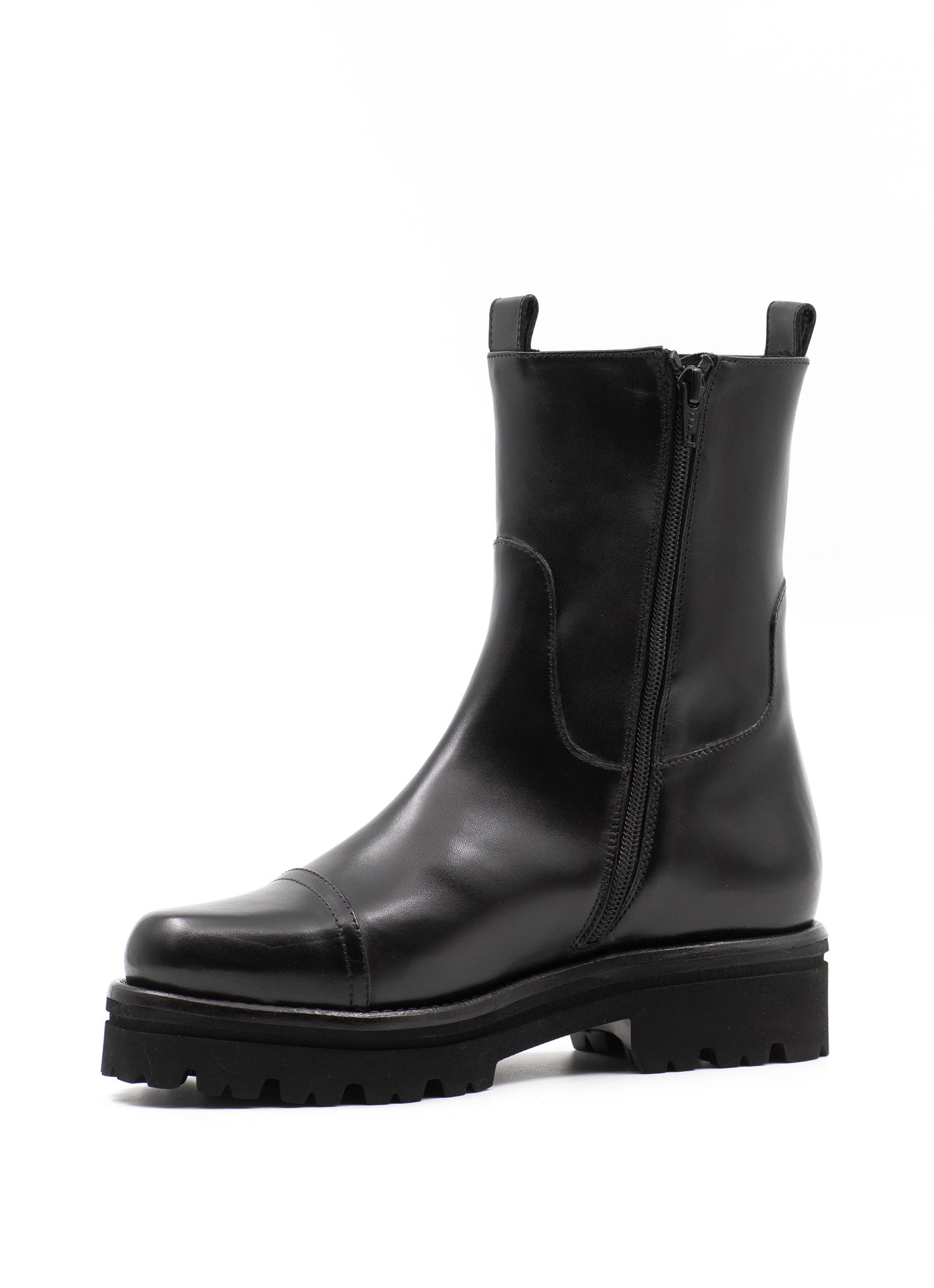 Lightweight Black Leather Boots