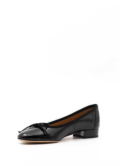 Heeled Scala in Black Patent
