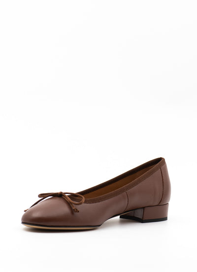 Heeled Scala in Chestnut Leather