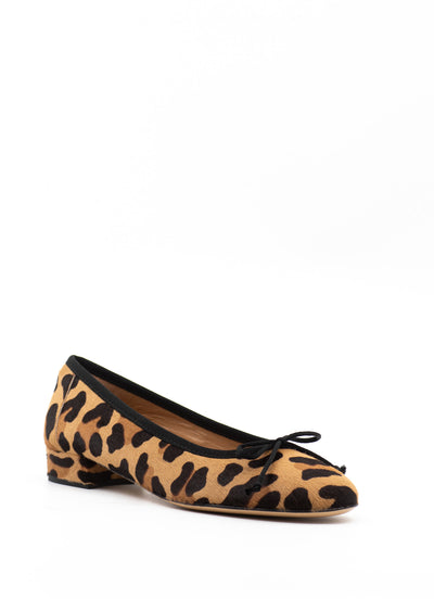 Heeled Scala in Leopard Printed Pony Hair