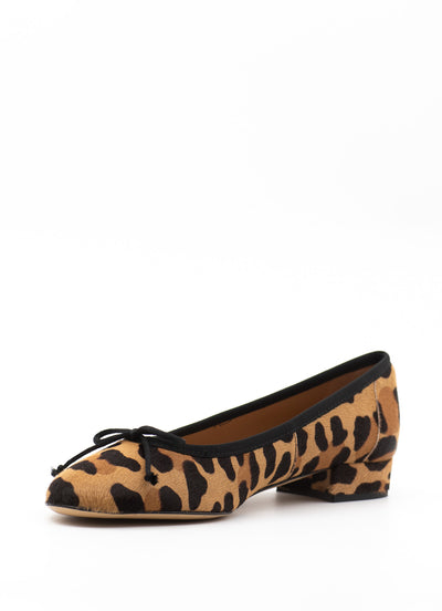Heeled Scala in Leopard Printed Pony Hair