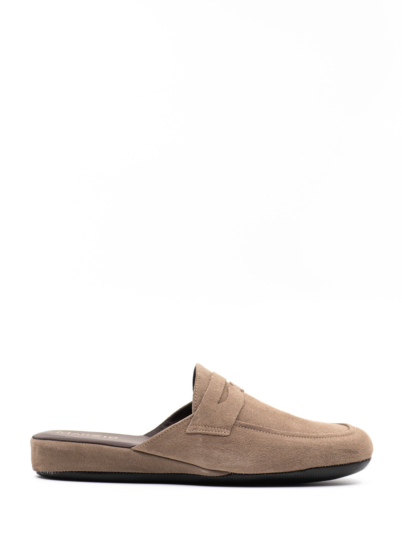 Penny Suede Slippers in Beige Suede