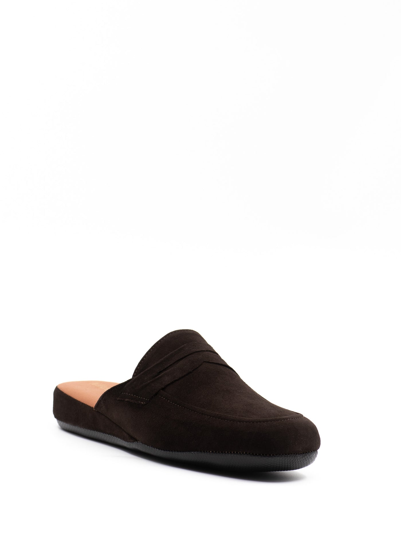 Penny Suede Slippers in Brown