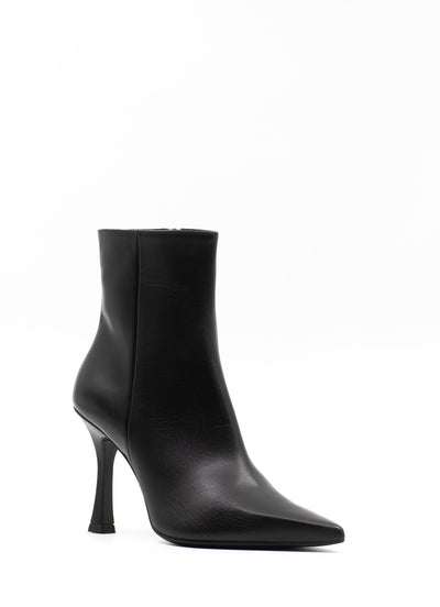 High Heeled Ankle Boots with Curved Heels