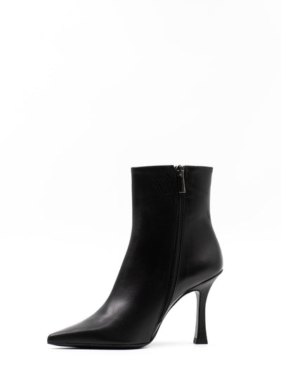 High Heeled Ankle Boots with Curved Heels