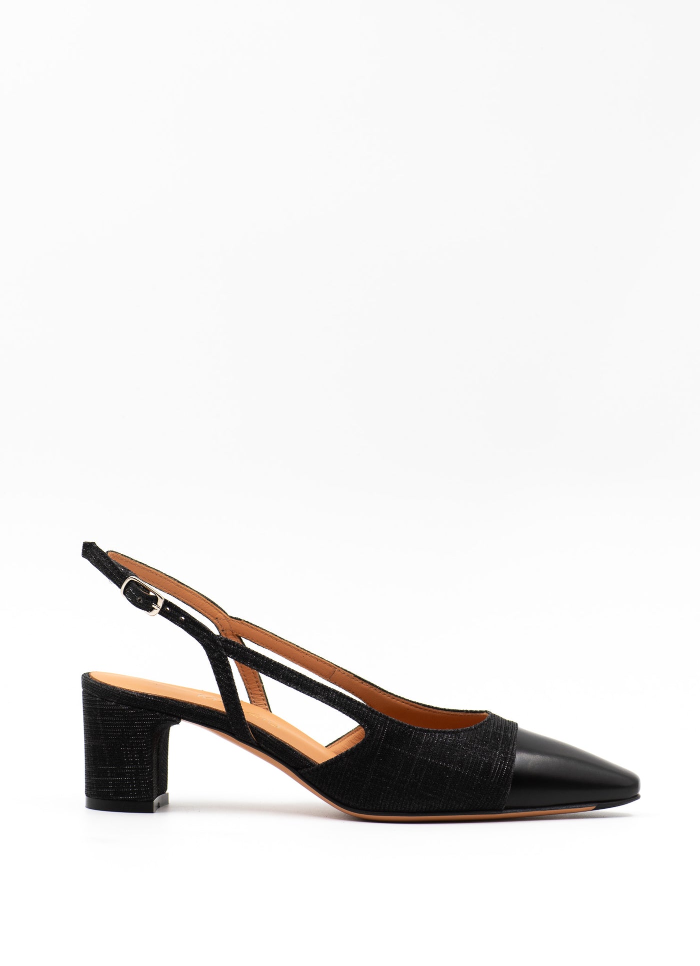 Two-Tone Slingback in Black
