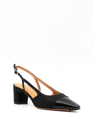 Two-Tone Slingback in Black