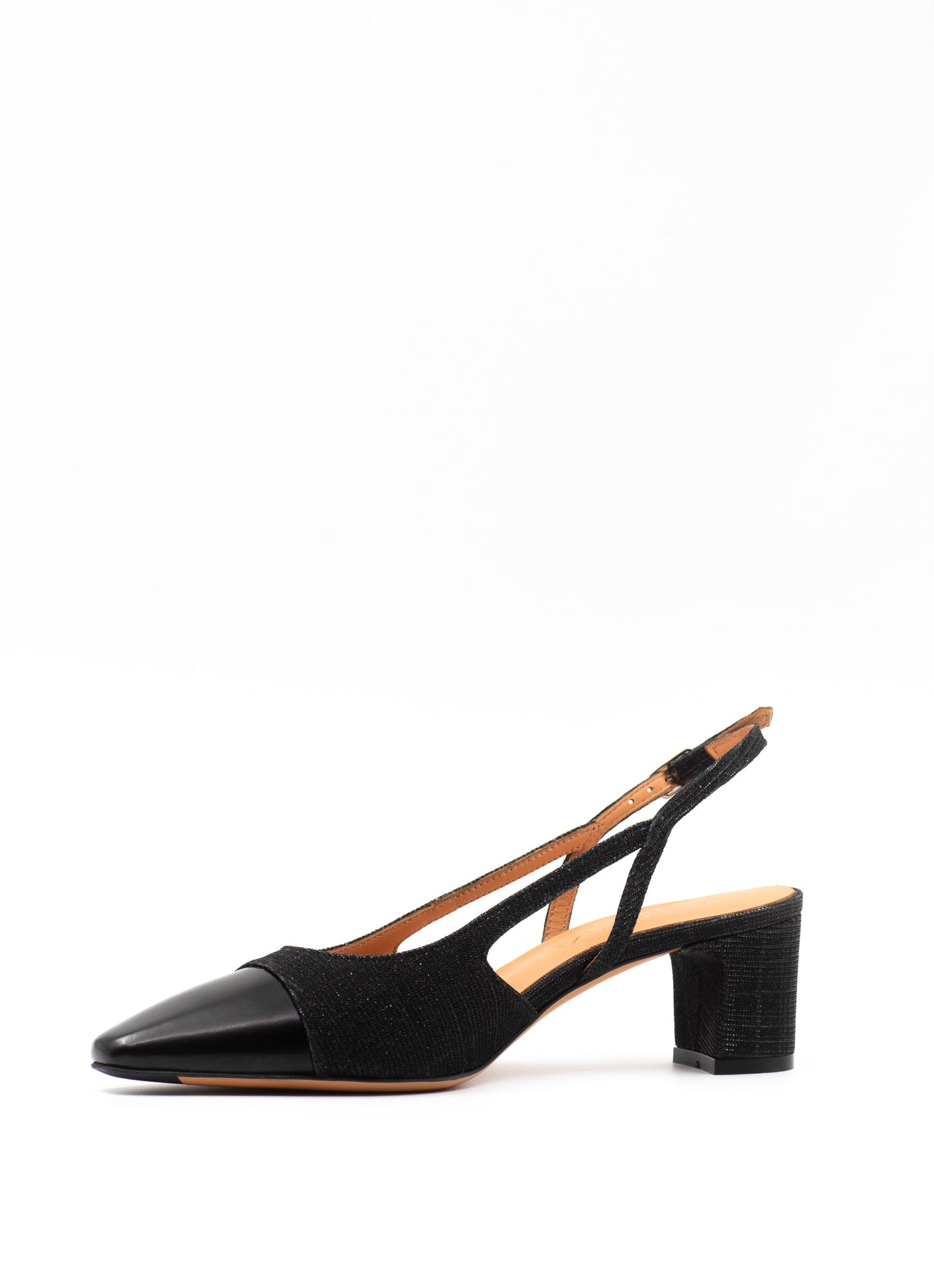 Two-Tone Slingback in Black