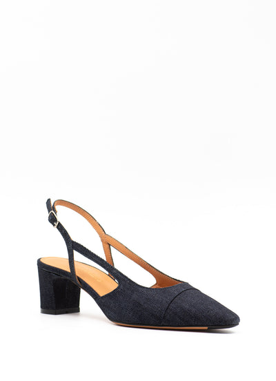 Two-tone Slingback in Denim