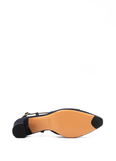 Two-tone Slingback in Denim