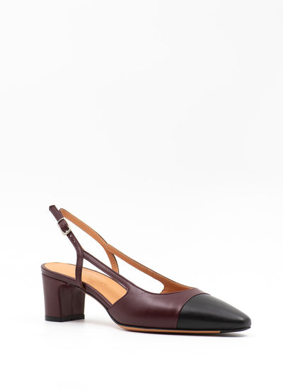 Two-tone slingback pumps
