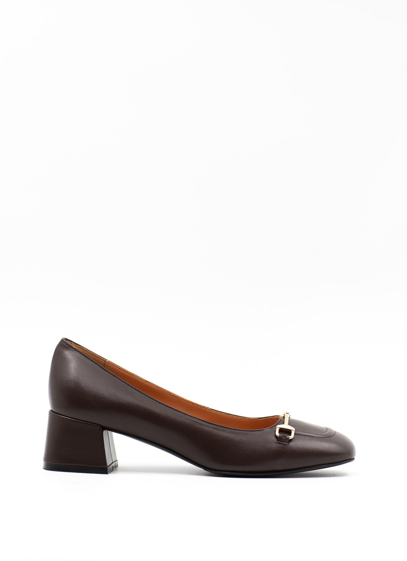 Horsebit Loafer Pumps in Brown