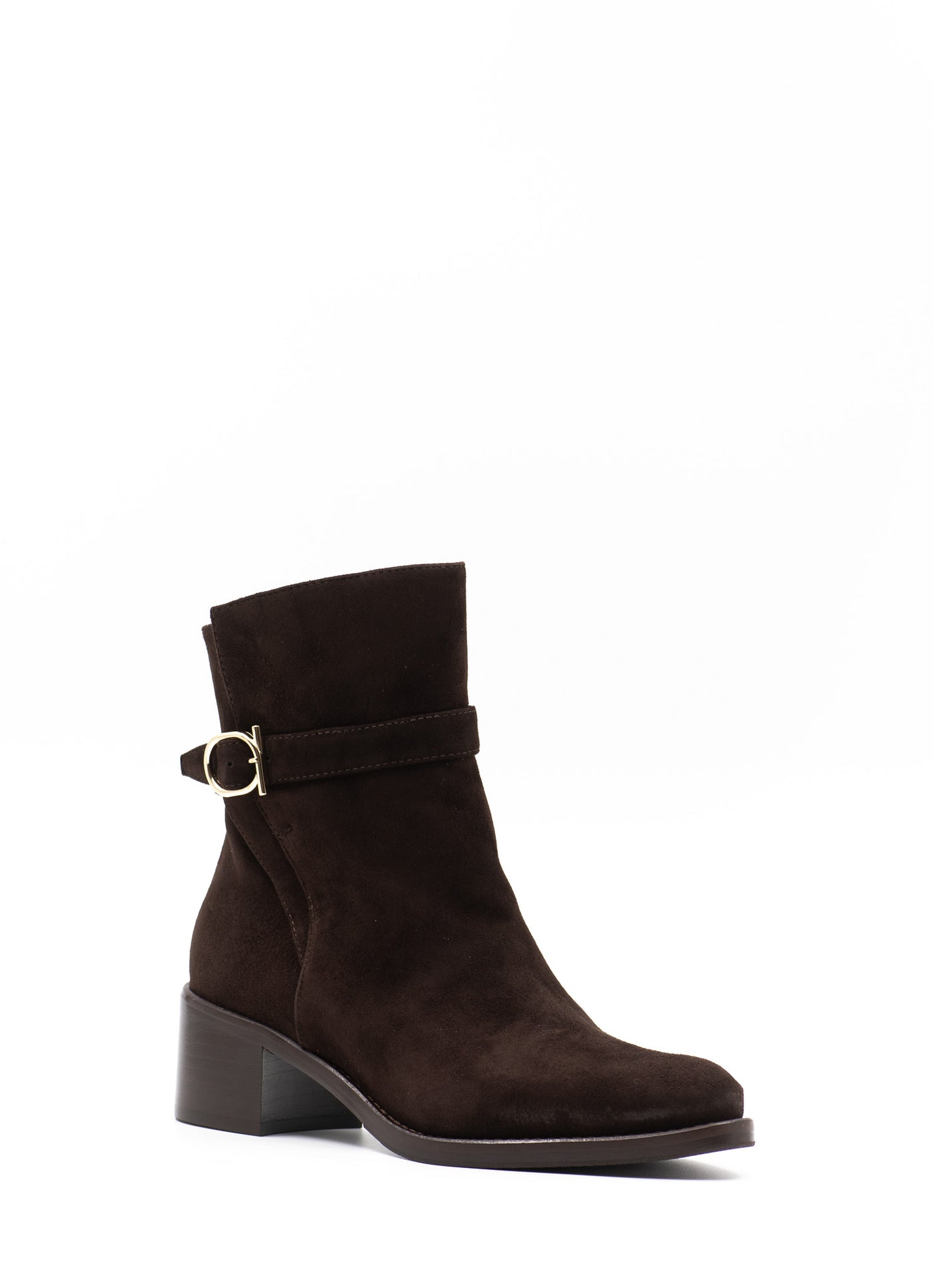 Embellished Brown Suede Ankle Boots