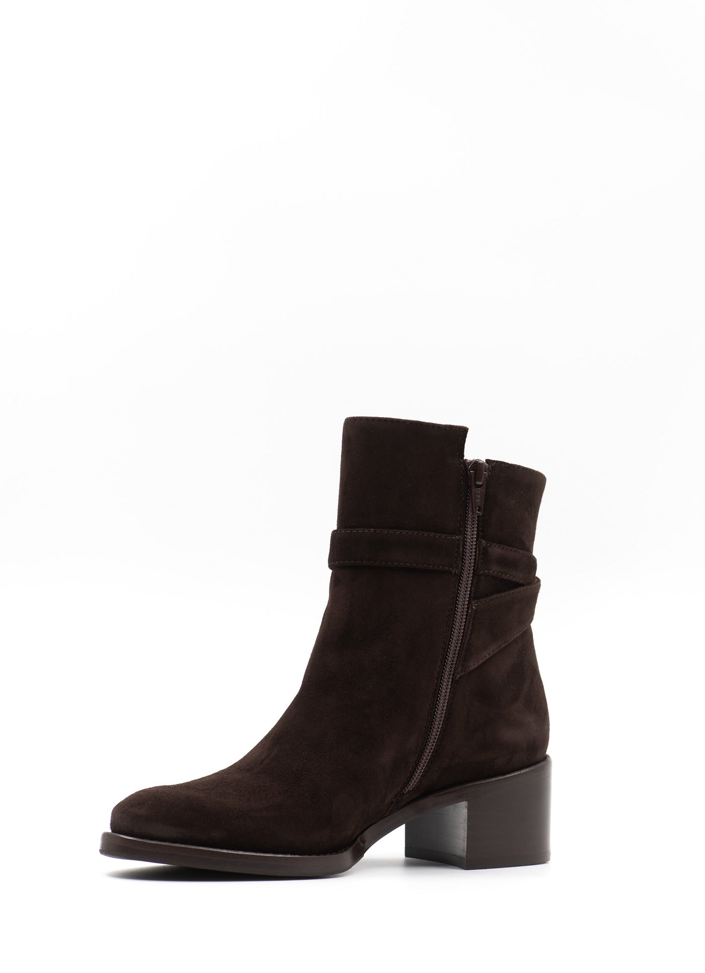 Embellished Brown Suede Ankle Boots