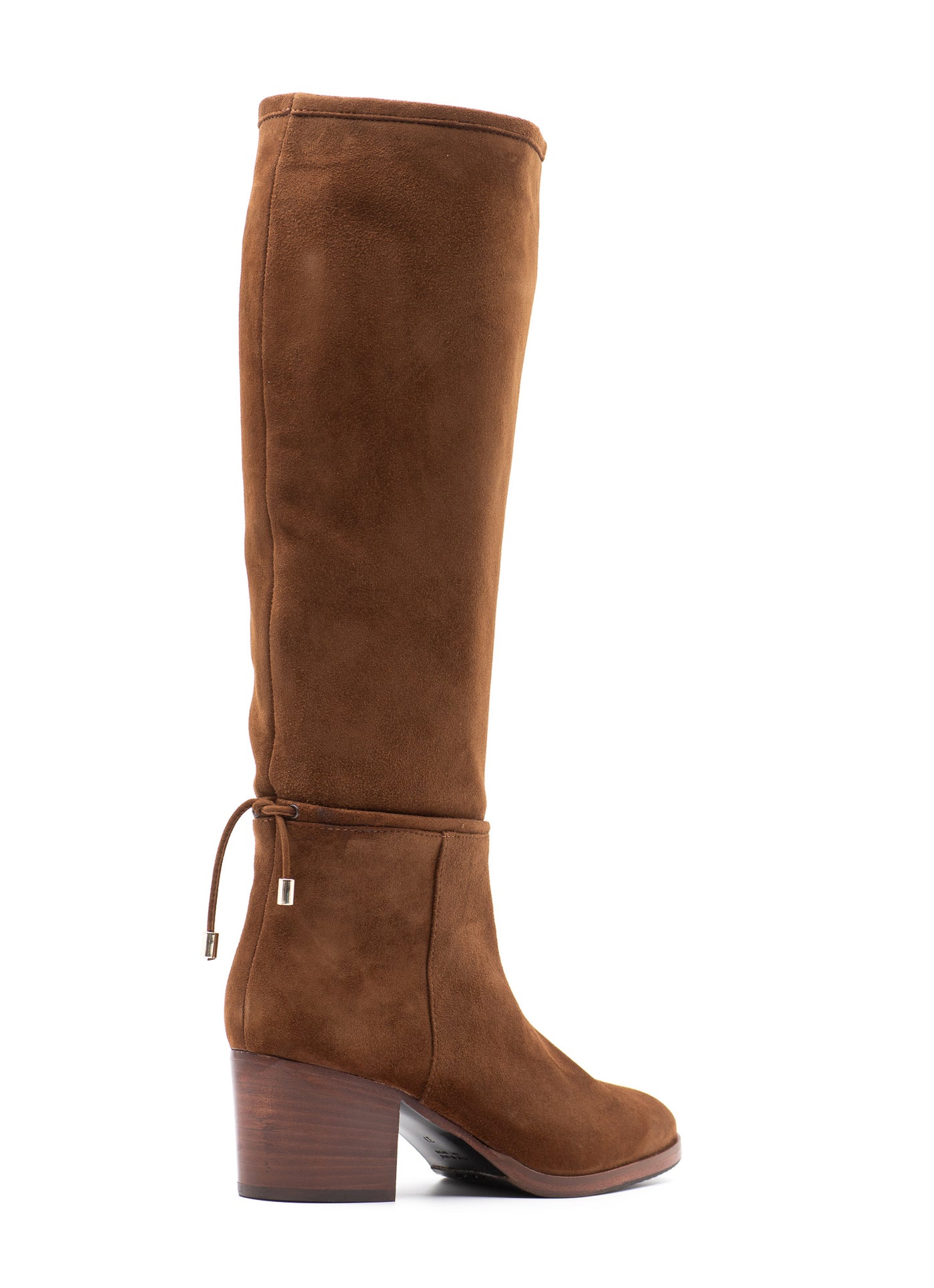 Cognac Suede Knee High Boots