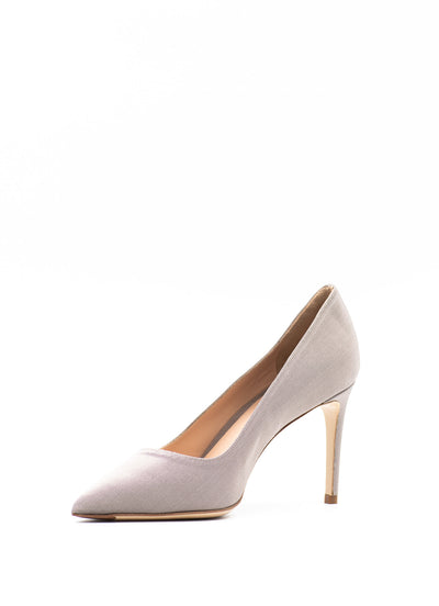 Grosgrain pumps in grey