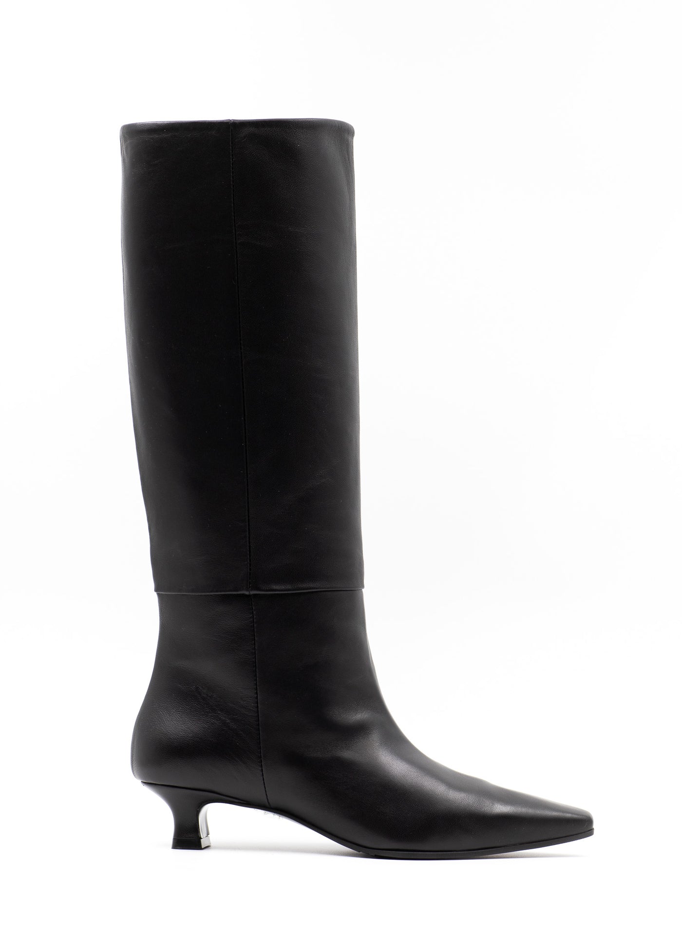 Kendall Knee High Boots in Black Leather