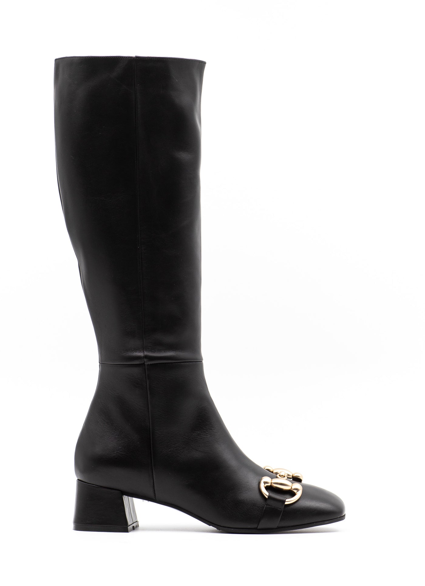 Laura Black Leather Boots