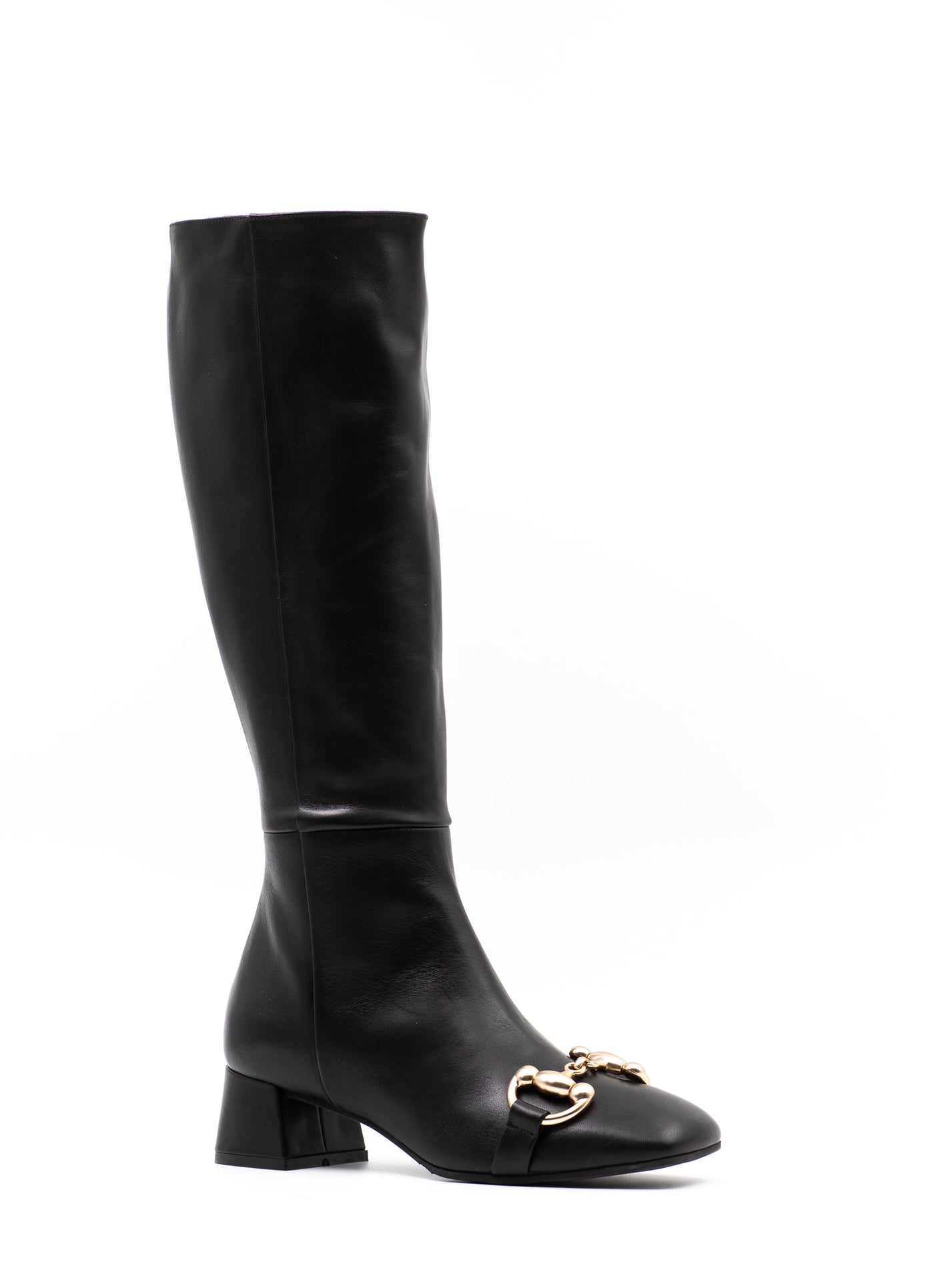 Laura Black Leather Boots