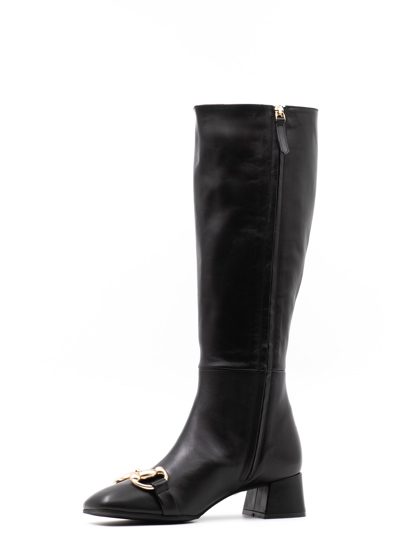 Laura Black Leather Boots
