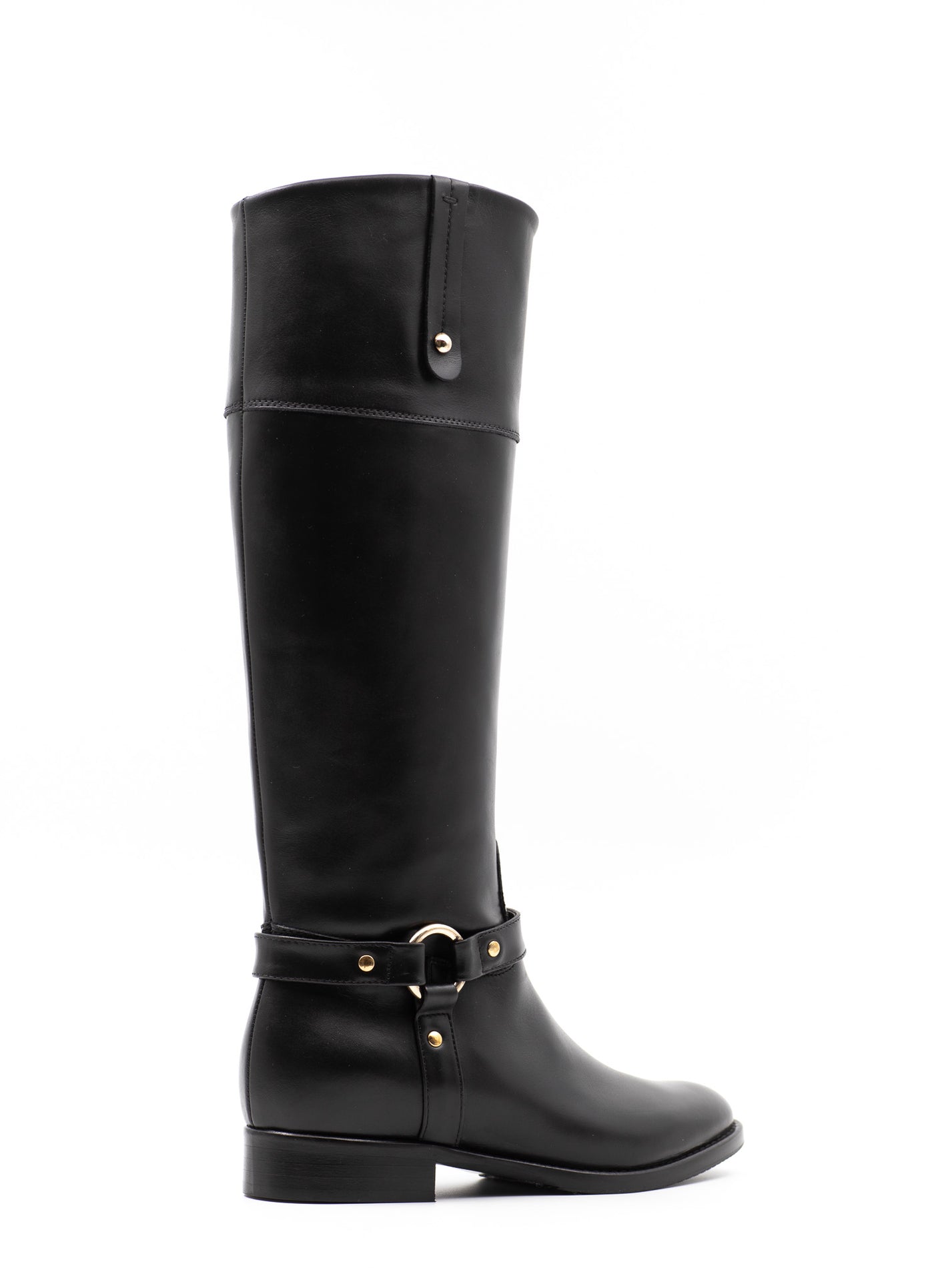 Embellished Black Riding Boots