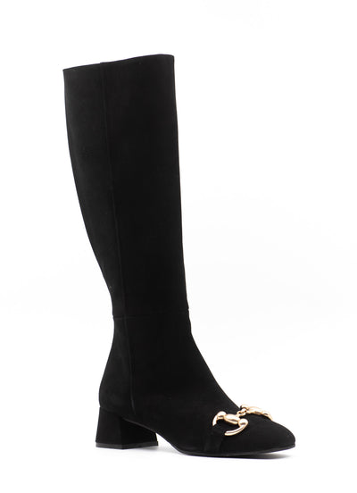 Laura Black Suede Boots
