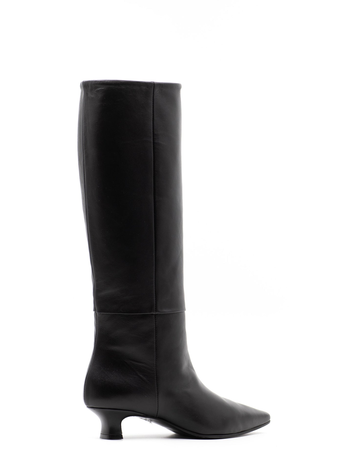 Kendall Knee High Boots in Black Leather