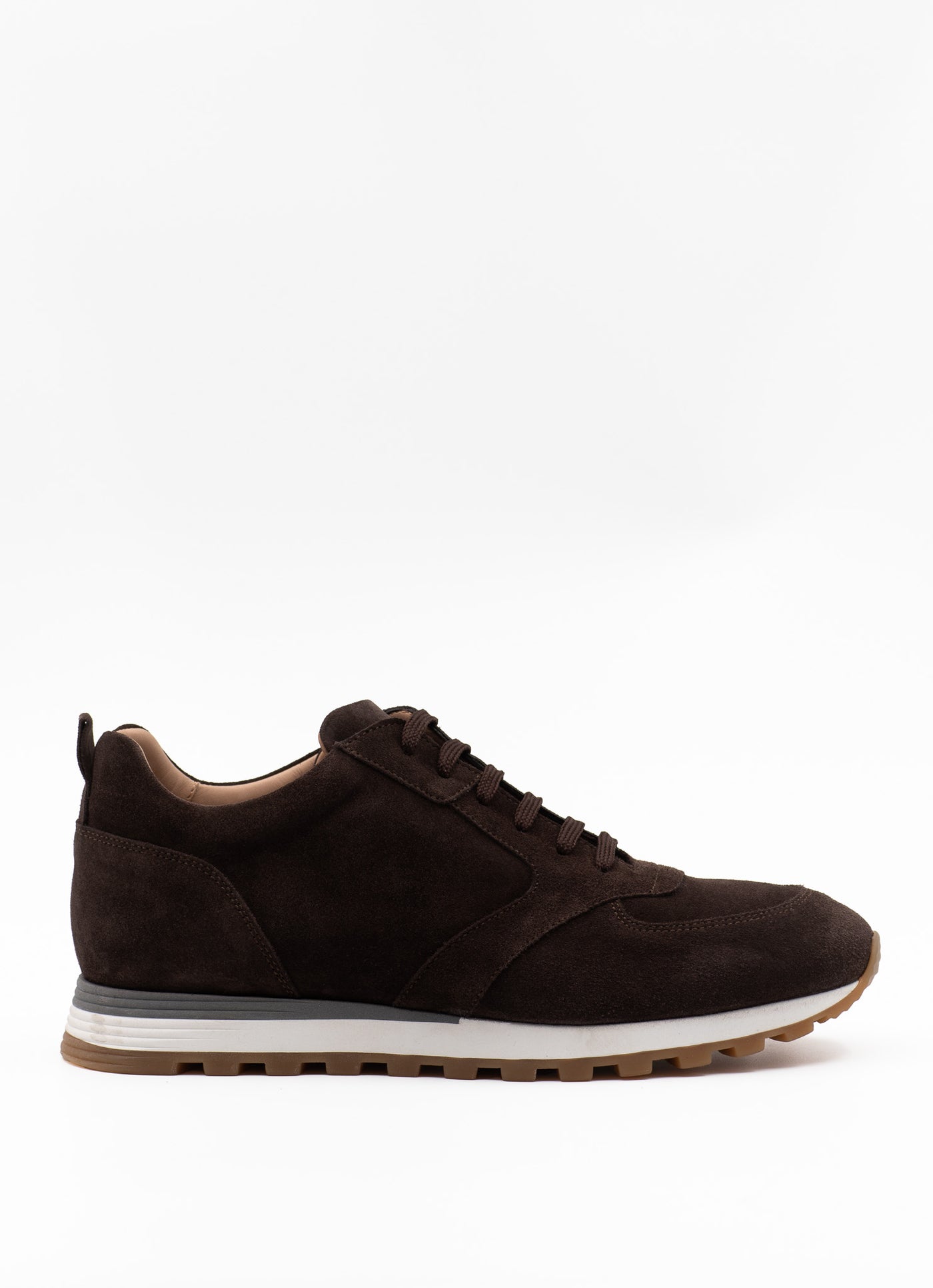 Runner in brown suede