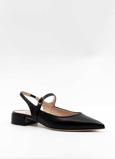 Mary Jane ballet flats in black leather