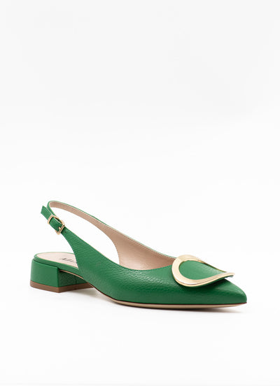 La Signorina slingback in green