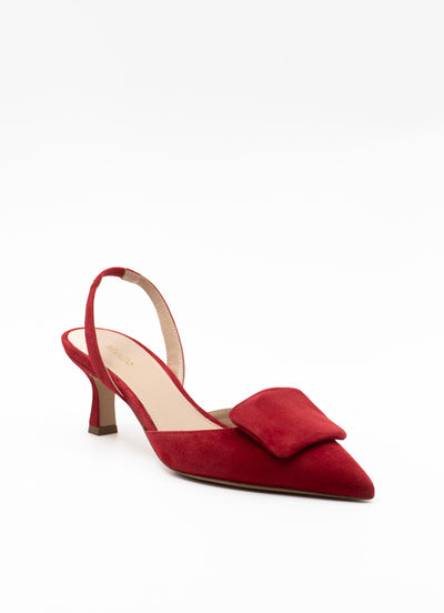 Rosie slingback sandal in red suede