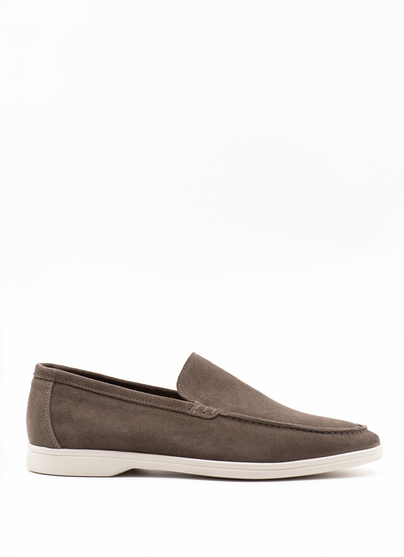 Summer loafer in taupe suede