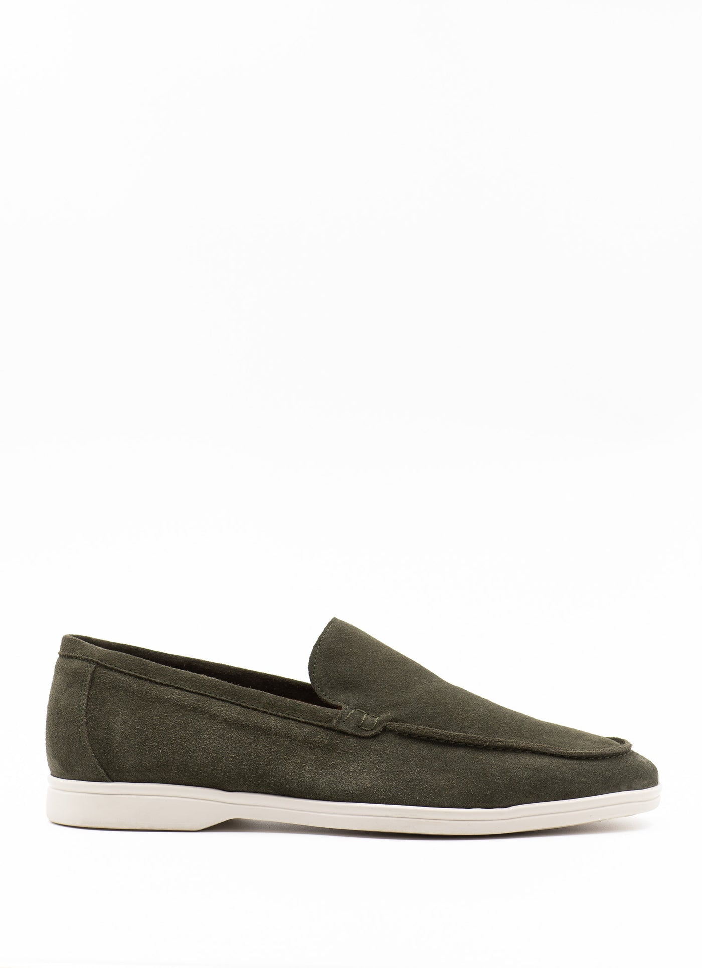 Summer loafer in green suede